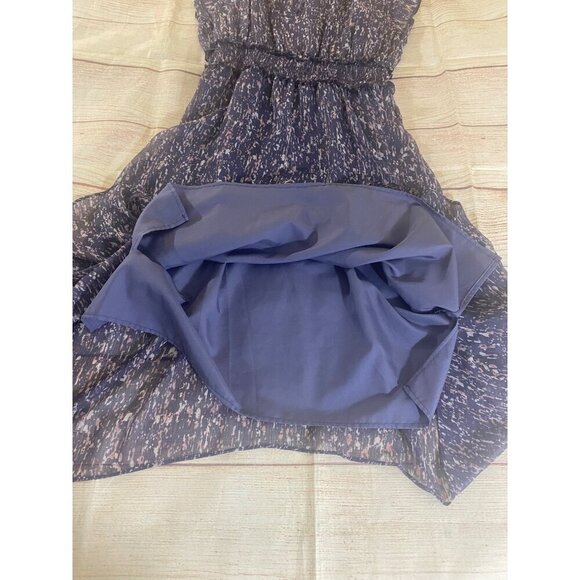 Simply Vera Vera Wang Women's Purple Floral Chiffon Maxi Dress - Medium - Picture 11 of 13